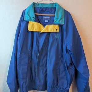 TRADEMARK SPORTSWEAR Men's Blue and Yellow Windbreaker